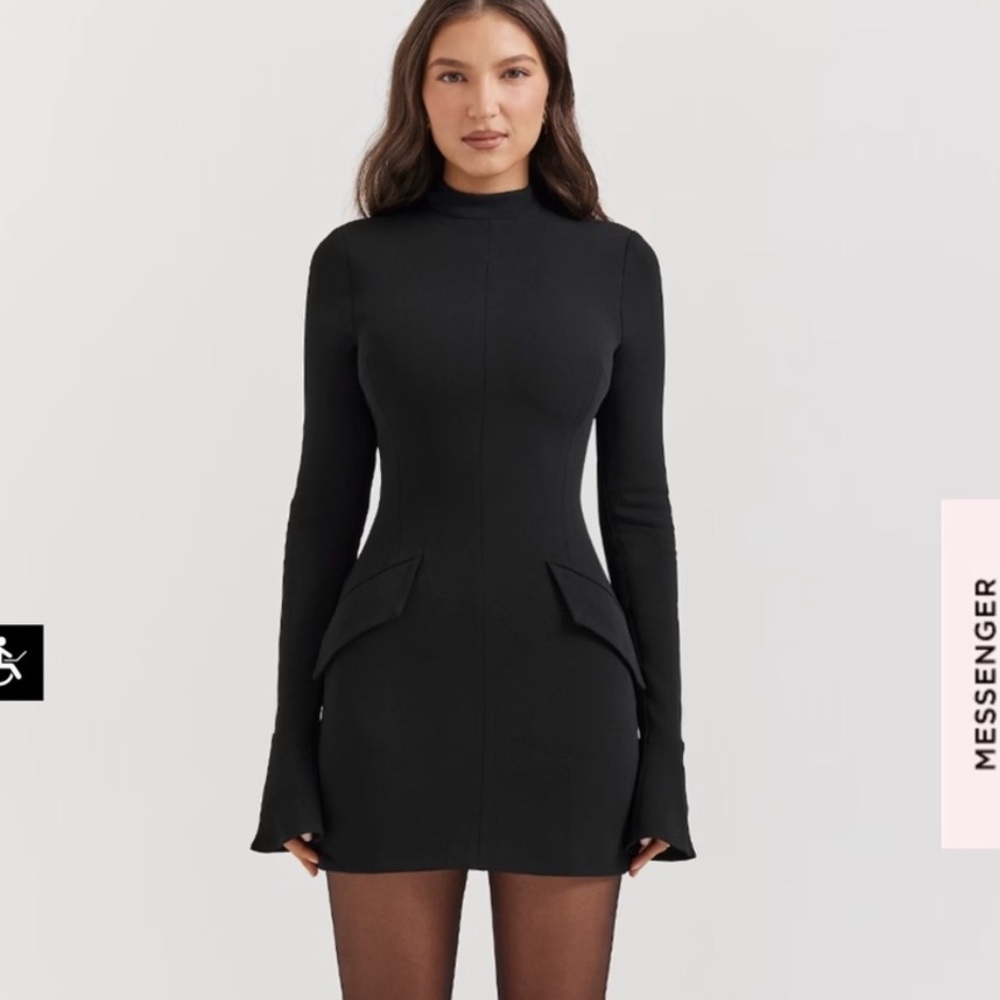 House of CB Mahalia black mini dress